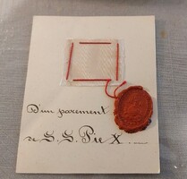 Katolikus ereklye X. Pius pápa (Szent Piusz) szövetdarab