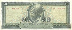 50 drachma drachmai 1955 Görögország