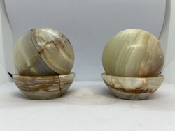 Ónix ásványgolyók ónix ásvány tartón 3,4 kg