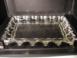 Antik kristály üveg tálca