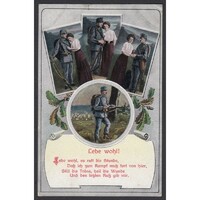 Ausztria,I. világháborús szerelmes képeslap 1915 - Búcsú