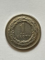 Lengyelország, lengyel 1 zloty érme, 1991
