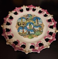 Vintage New Yorki szuvenír gyűjtői falitányér /N.Y. Souvenir Collector Plate