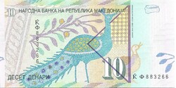10 dénár denar 1997 Macedonia Makedónia 2. UNC