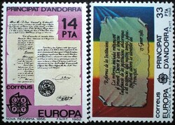 SPA153-4 / Spanyol Andorra 1982 EUROPA CEPT bélyegsor postatiszta