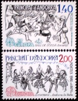 FA313-4 / Francia Andorra 1981 EUROPA CEPT bélyegsor postatiszta