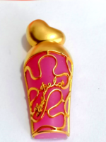 Gyűjtői ritkaság, vintage, aranyozott Nina Ricci Deci Delá parfümüveg  bross    717
