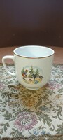 Régi hollóházi porcelán mesejelenetes bögre csésze