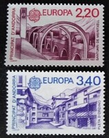 FA379-80 / Francia Andorra 1987 EUROPA CEPT bélyegsor postatiszta