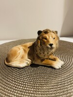 Német Sitzendorf antik oroszlán figura