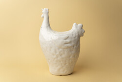 Athezza Francia Tyúk Szobor /  Csirke Figura / Repedezett máz