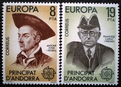 SPA131-2 / Spanyol Andorra 1980 EUROPA CEPT bélyegsor postatiszta