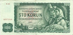 100 korun korona 1961 Csehszlovákia 4.
