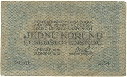 1 korun koruna korona 1917 Csehszlovákia 1.