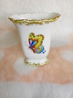 2512/24 Herendi porcelán Viktória mintás lapos pici váza