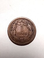 1 Krajcár 1868.Cb.