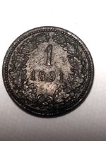 1 krajcár 1891 KB.