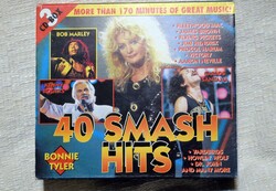 40 SMASH HITS , 90-es évek 40 sláger 3 CD box , pop , rock , regge , R&B , country hanglemez