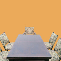 Bővíthető asztal hat darab szék étkezőgarnitúra