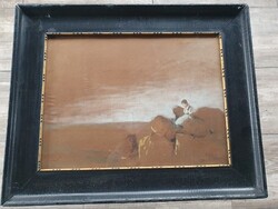 Eredeti, Neogrády Antal festőművész, akvarell festménye