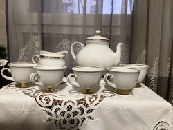 Szász Endre tervezte Hollóházi Holdfény teás garnitúra