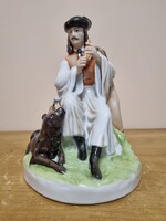 Zsolnay / Juhász kutyával /