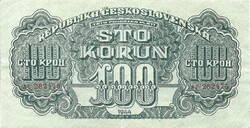 100 korun korona 1944 VH. Csehszlovákia