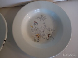 TÁNYÉR - ZOMÁNCOZOTT - JELZETT -  RÉGI - OSZTRÁK - 20 cm - VASTAG ANYAG