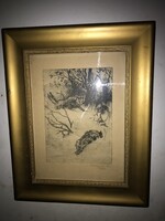 Csergezán Pál rézkarc.