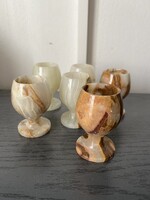 Ónix ásvány poharak 6db