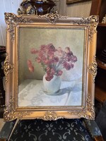 Károlyi Ernő Flower Still Life 50x60