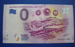 SZLOVÁKIA 0 EURO 2018 VADÁSZREPÜLŐGÉP! RITKA EMLÉK PAPÍRPÉNZ! UNC!