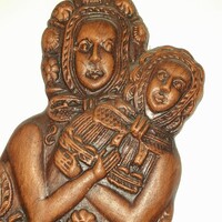 Kovács Margit (1902-1977): Parasztmadonna, Múzeumi másolat, fali kerámia