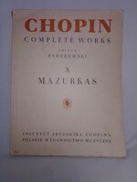 Frédéric Chopin Complete Works Vol. X Mazurkas kotta