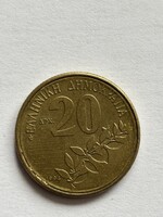 Görögország , görög 20 drachma érme, 1994