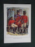 Képeslap,Németország,Hannover,Császári postás,egyenruha,viselet 1820-ban,1980-