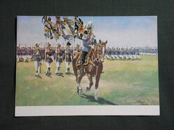 Képeslap,Németország,Kaiser Franz Garde-Grenadier-Regiment,porosz gárdaezred,1970-