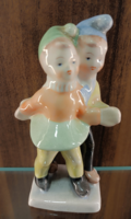 Bodrogkeresztúri korcsolyázó pár – porcelán figura