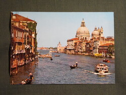 Képeslap,Olaszország,Velence,Canal Grande,Santa Maria della Salute bazilika látkép,1980-