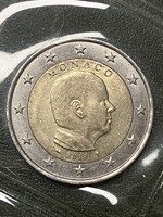 Monaco 2 euro 2015 verdefényes bimetál forgalmi pénzérme