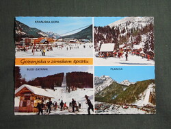 Képeslap,Szlovénia,Gorenjska (Felső-Krajna) téli sportközpontjai,1980-