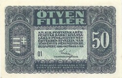 50 fillér 1920 3. UNC