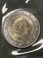 Monaco 2 euro 2022 verdefényes bimetál forgalmi pénzérme