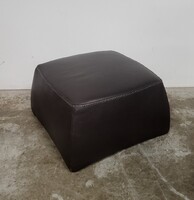 Modern dizájn Natuzzi barna bőr ülőke, puff