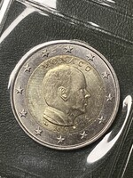 Monaco 2 euro 2019 verdefényes bimetál forgalmi pénzérme
