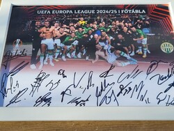 Fradi aláírt csapatkép – Európa-liga 2024/25 – bekeretezve