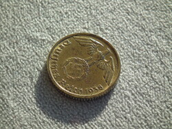 Németország, horogkeresztes birodalmi 5 Pfennig (Reichspfennig), 1938 D
