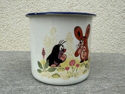 Kisvakond régi zománcos bögre