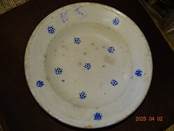 ANTIK KEMÉNYCSERÉP FALI TÁNYÉR TELKIBÁNYA