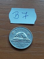 KANADA 5 CENT 1978 II. Erzsébet királynő, HÓD, Nikkel  B7